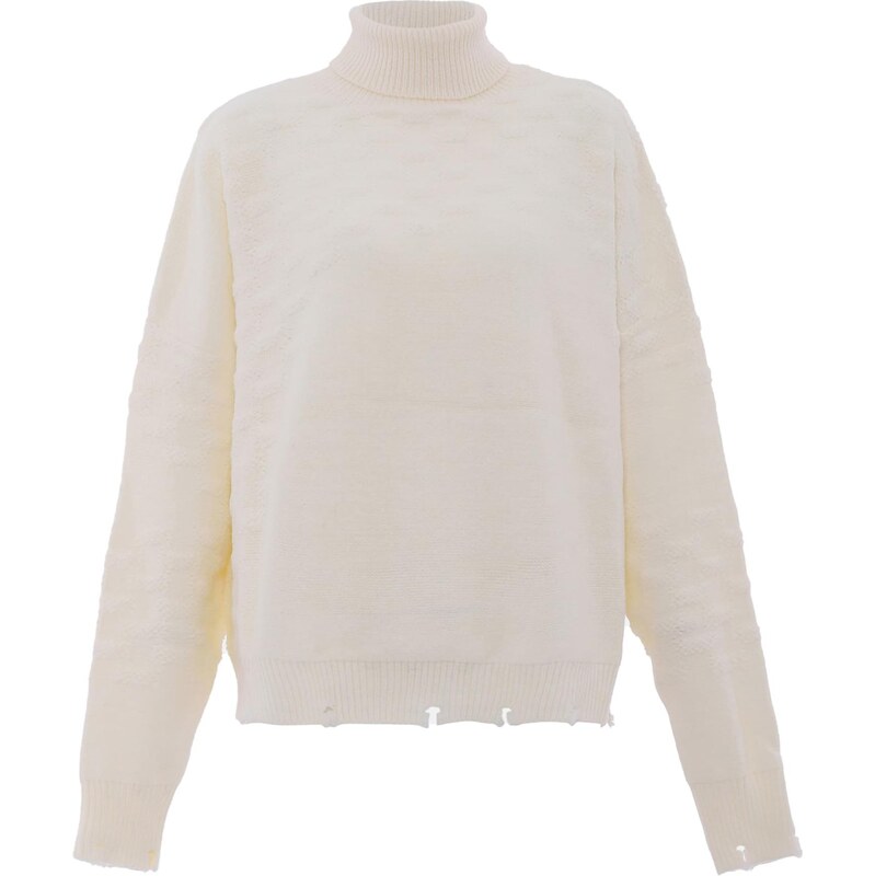 FENIA Sveter biela ako vlna 65869232