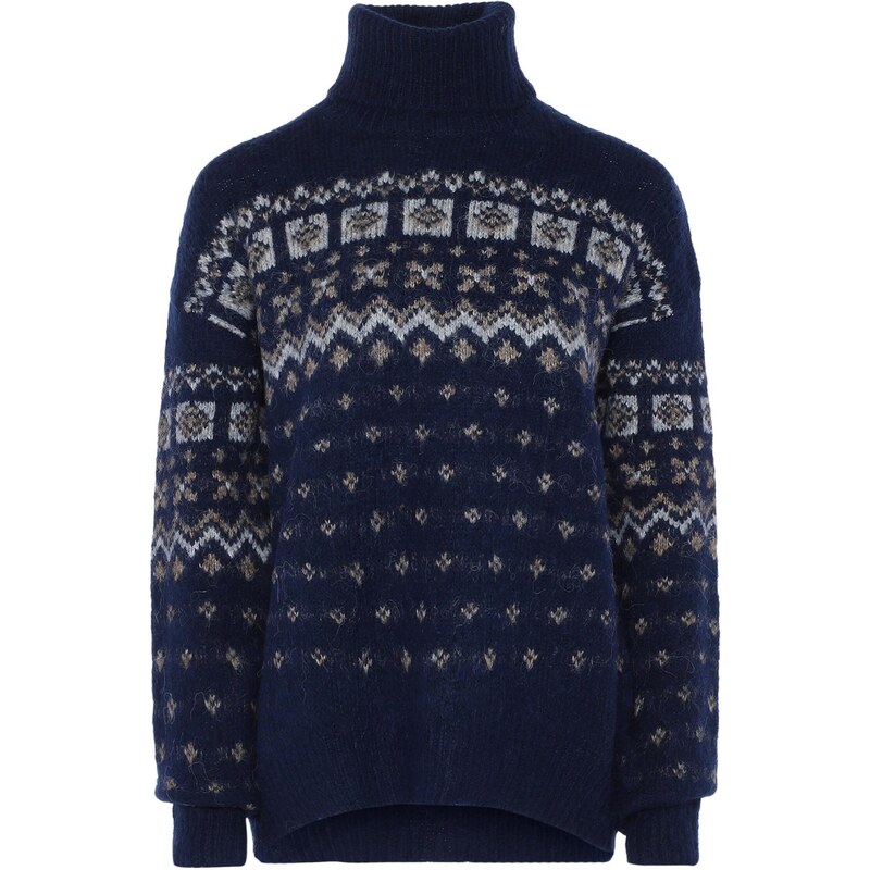 Jalene Sveter námornícka modrá / brokátová / svetlosivá 65869672