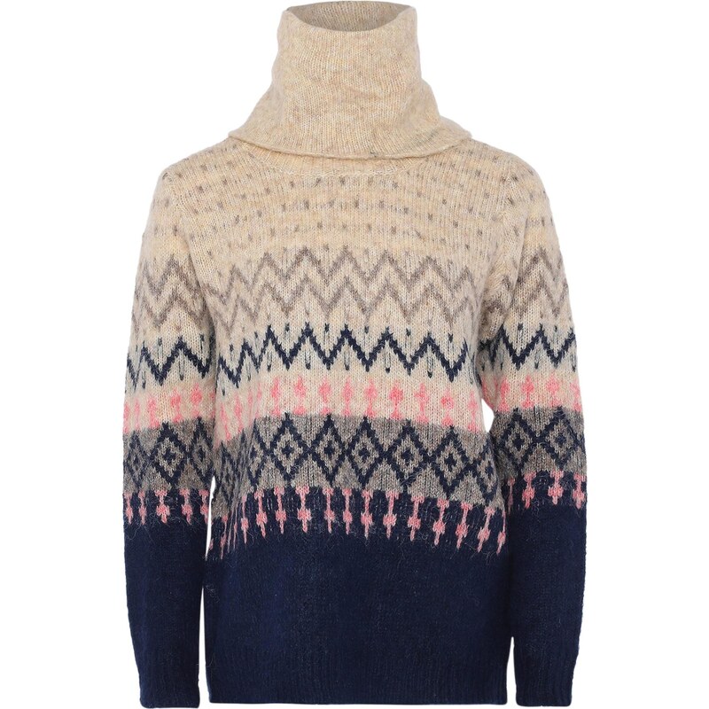 Jalene Sveter béžová / námornícka modrá / tmavošedá / ružová 65869673