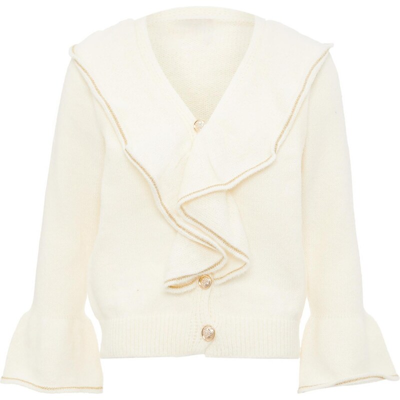 aleva Kardigán farba ťavej srsti / biela ako vlna 65870537