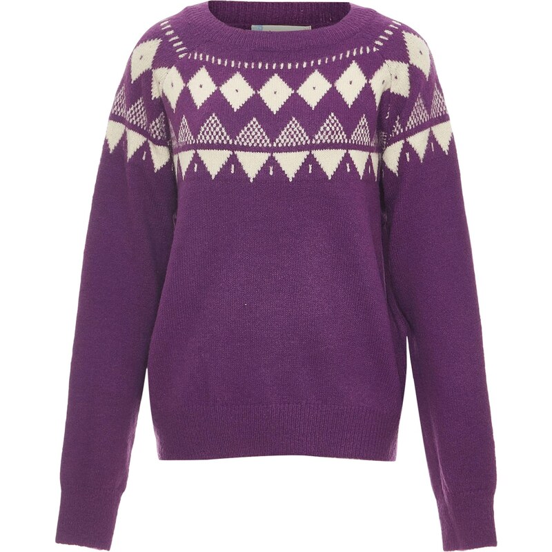 ebeeza Sveter béžová / fialová 65869790