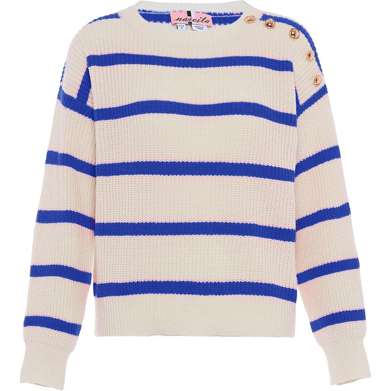 nascita Sveter indigo / biela ako vlna 65869899