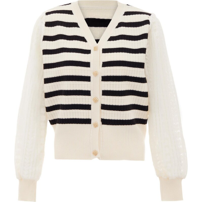 NAEMI Kardigán béžová / čierna 65870837