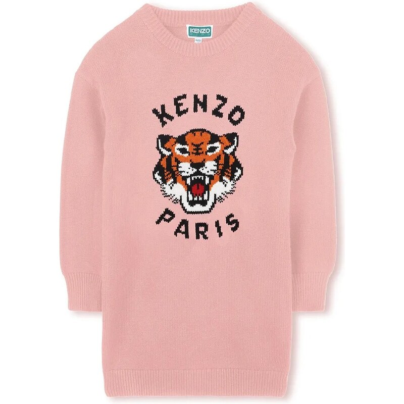 Dievčenské šaty s prímesou vlny Kenzo Kids 65870520