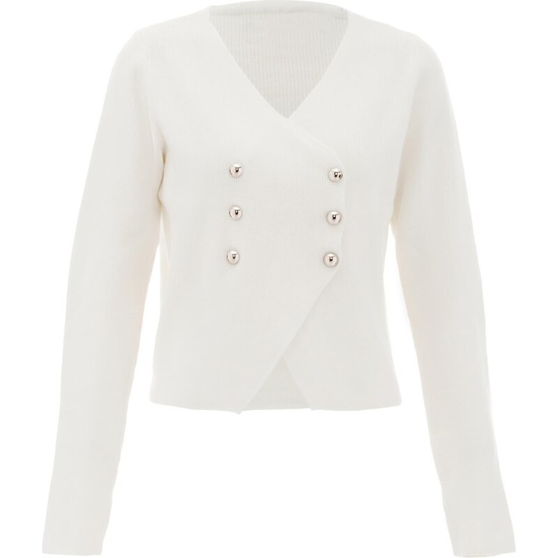 NAEMI Kardigán biela ako vlna 65870886