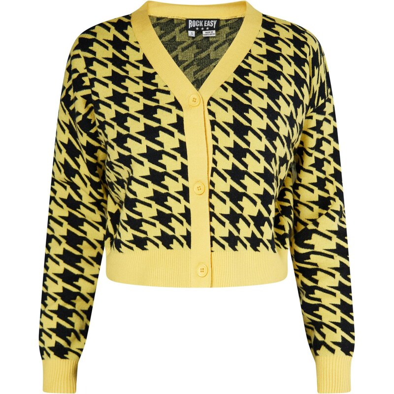 ROCKEASY Kardigán žltá / čierna 65870041