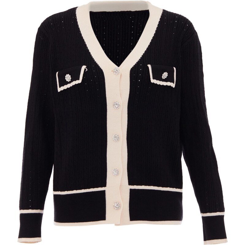 CHANI Kardigán nebielená / čierna 65869464