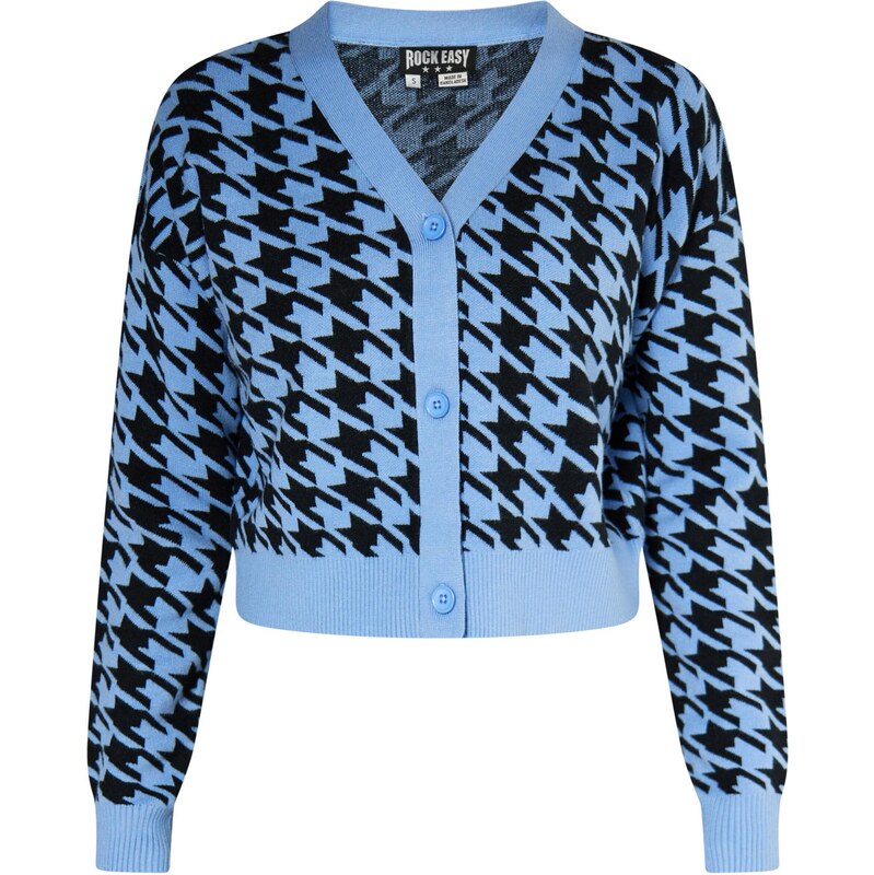 ROCKEASY Kardigán azúrová / čierna 65870057