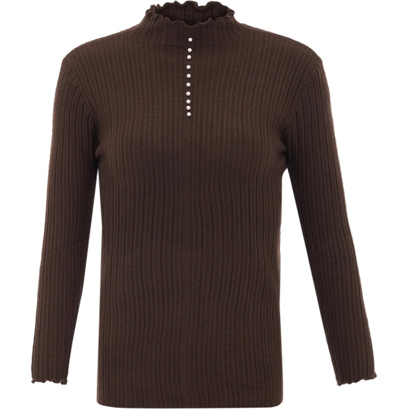 CARNEA Sveter tmavohnedá 65870106