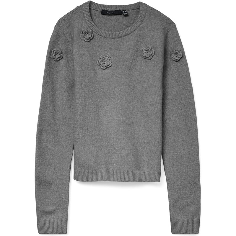 VERO MODA Sveter VMROSE sivá melírovaná 65883269