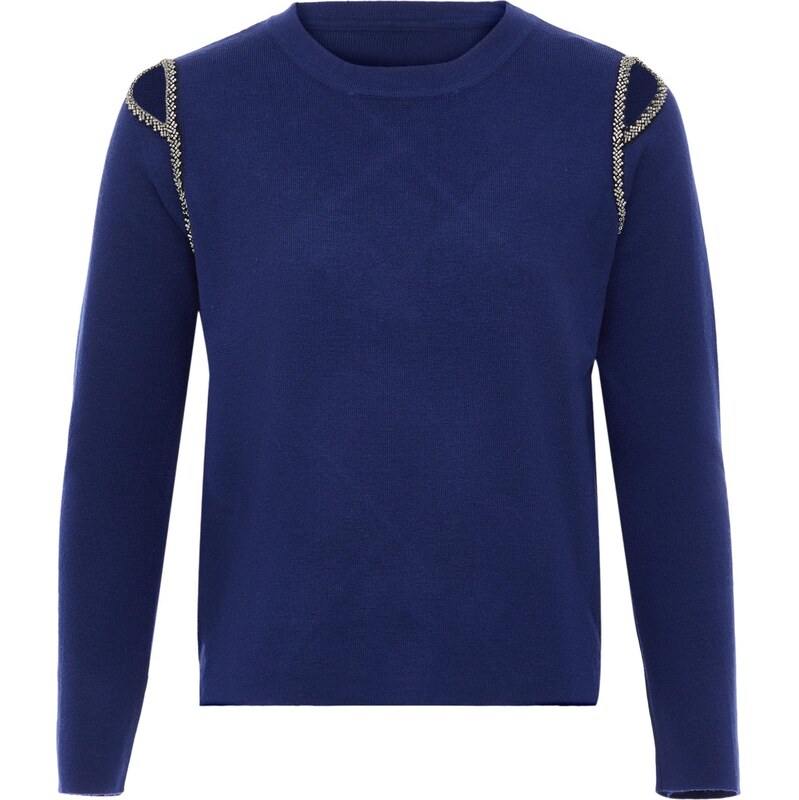 NAEMI Sveter námornícka modrá / strieborná 65870316