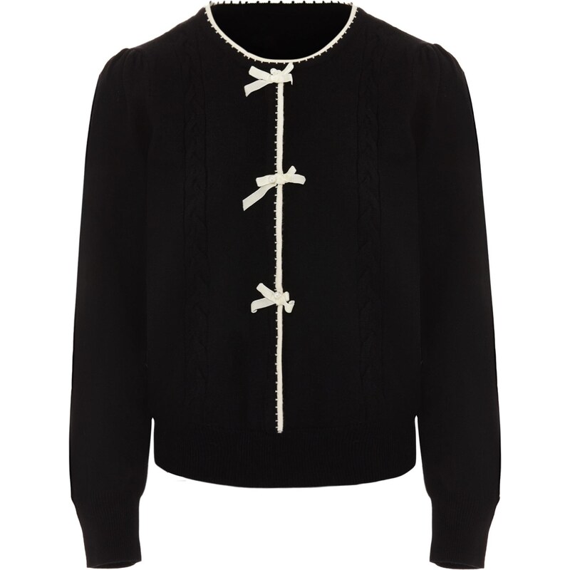 NAEMI Kardigán krémová / čierna 65870294