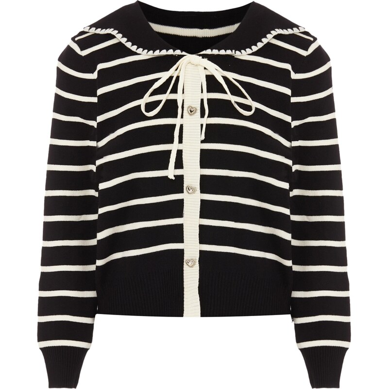 NAEMI Kardigán zlatá / čierna / biela 65870329