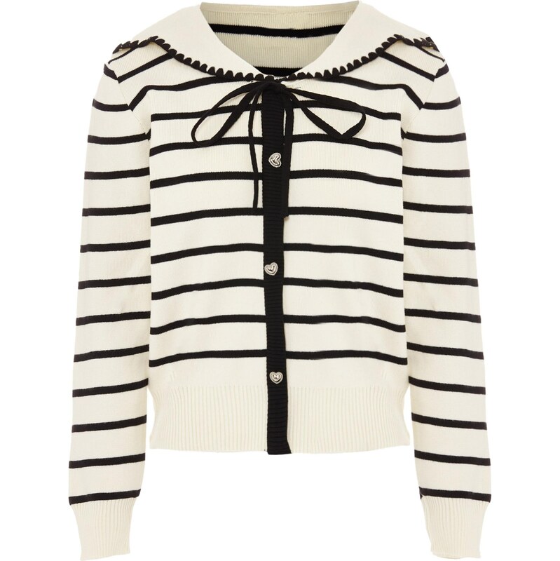 NAEMI Kardigán čierna / biela 65870338