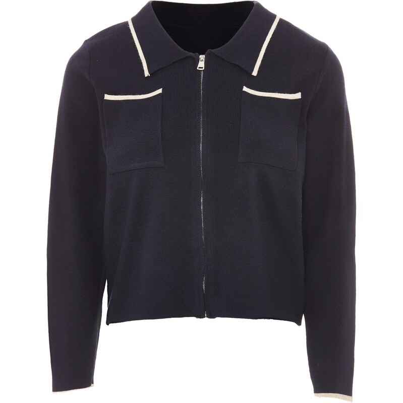 NAEMI Kardigán námornícka modrá / biela ako vlna 65870292