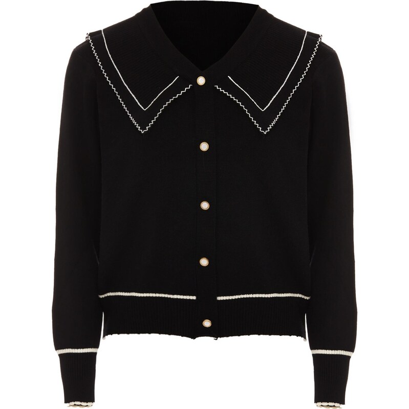 NAEMI Kardigán zlatá / čierna / biela 65870380