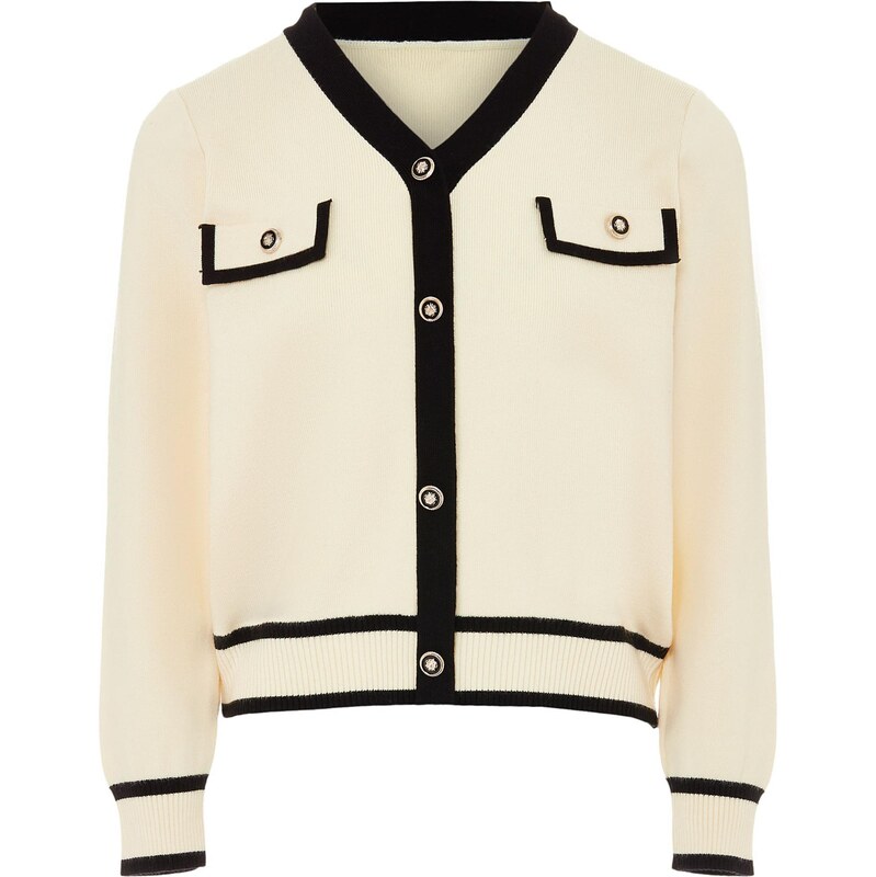 NAEMI Kardigán krémová / čierna 65870397