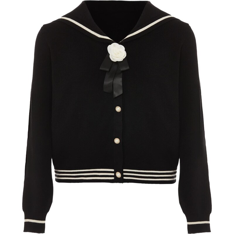 NAEMI Kardigán čierna / biela 65870407