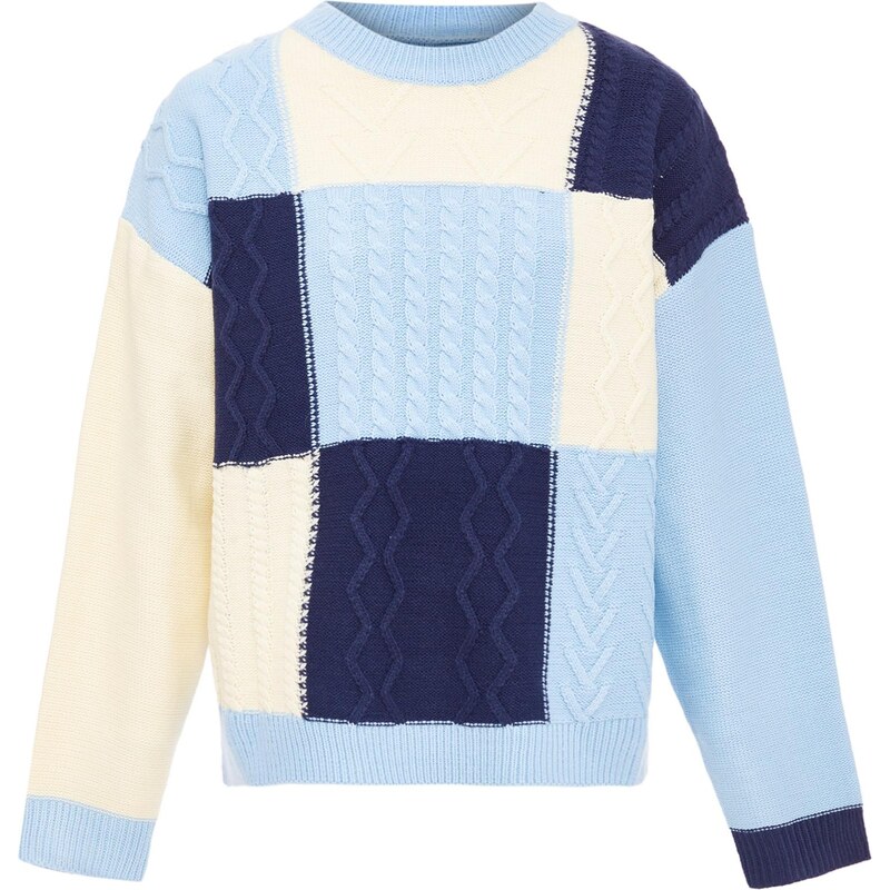FENIA Sveter námornícka modrá / svetlomodrá / biela ako vlna 65870452
