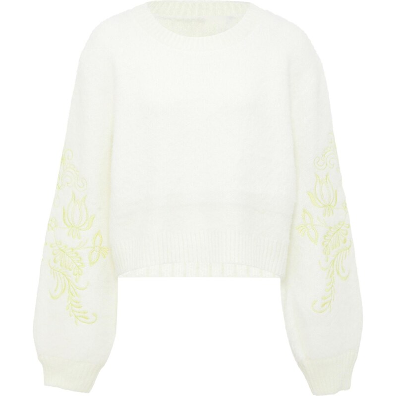 Poomi Sveter pastelovo žltá / biela 65870460