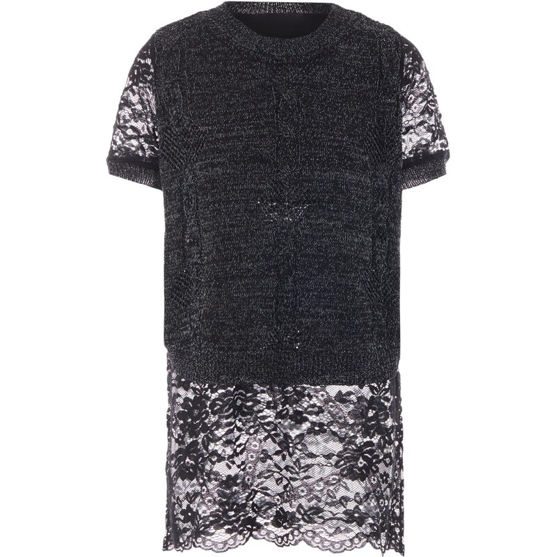 Sidona Sveter tyrkysová / čierna melírovaná 65869813