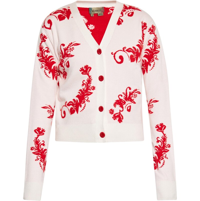 ebeeza Kardigán červená / biela 65872158