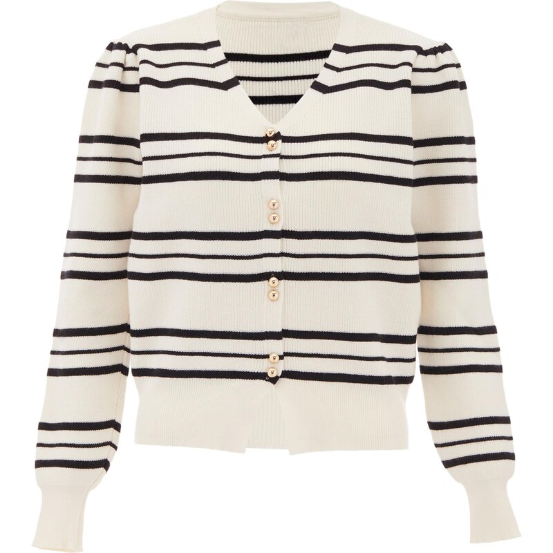 NAEMI Kardigán zlatá / čierna / biela 65870776