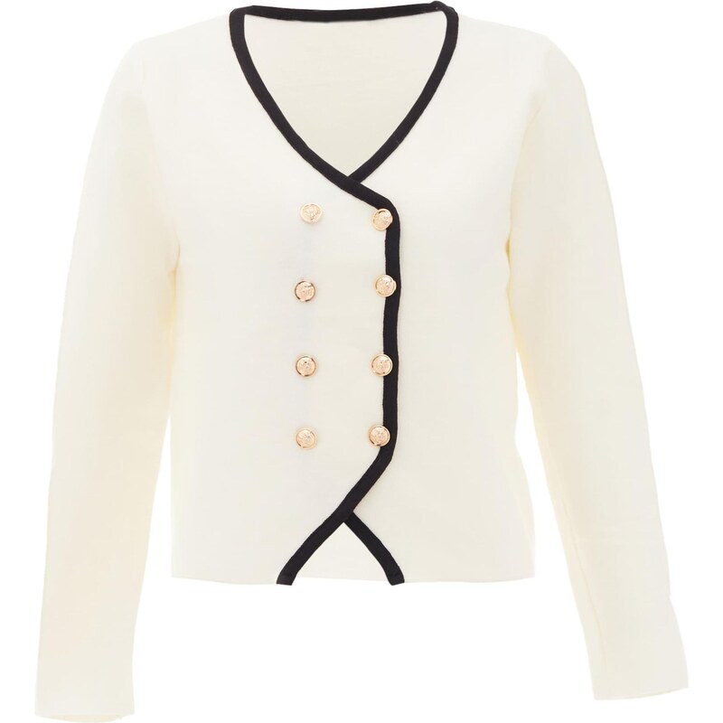 NAEMI Kardigán zlatá / biela 65870765