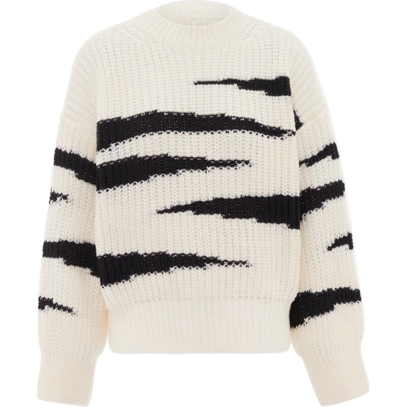 FENIA Sveter čierna / biela ako vlna 65870829