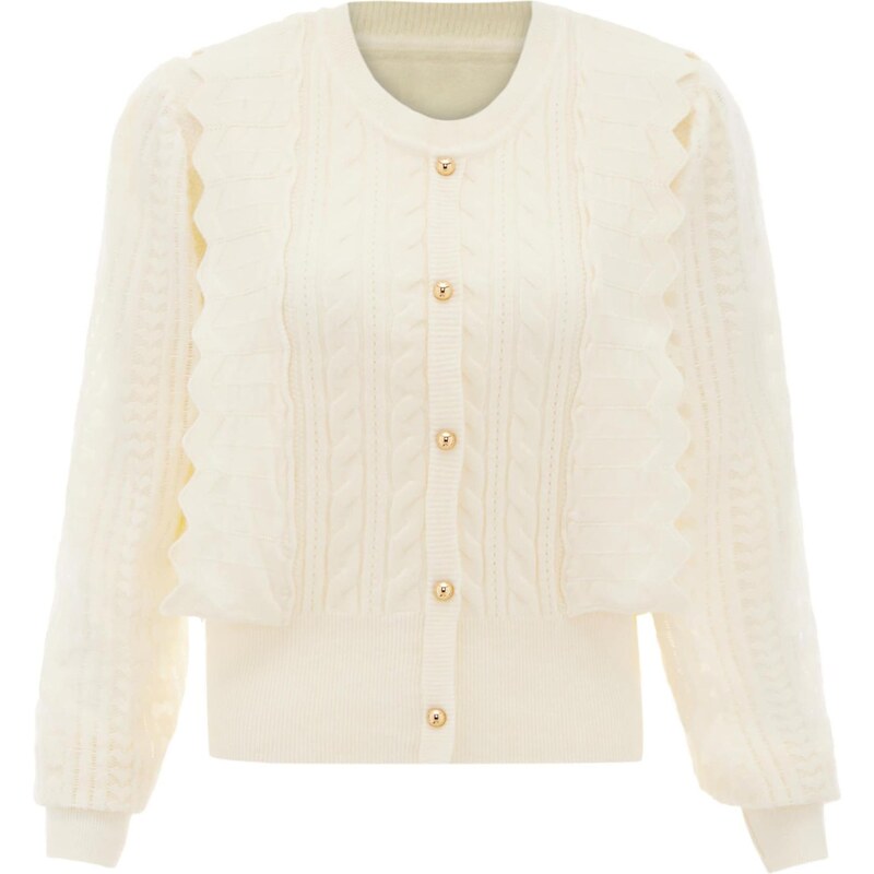 NAEMI Kardigán biela ako vlna 65870861