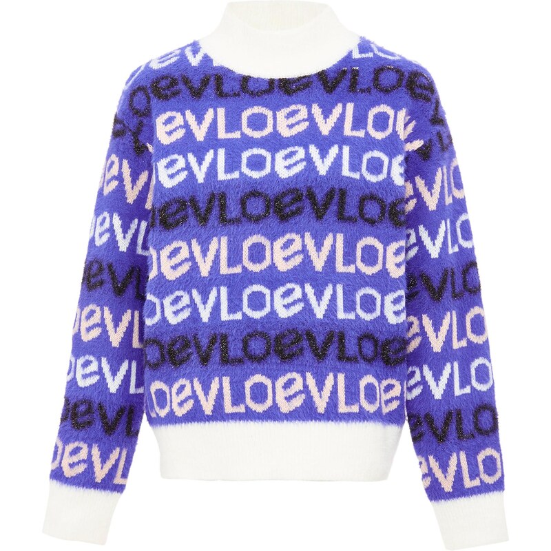 ebeeza Sveter indigo / pastelovo ružová / čierna / biela 65870962