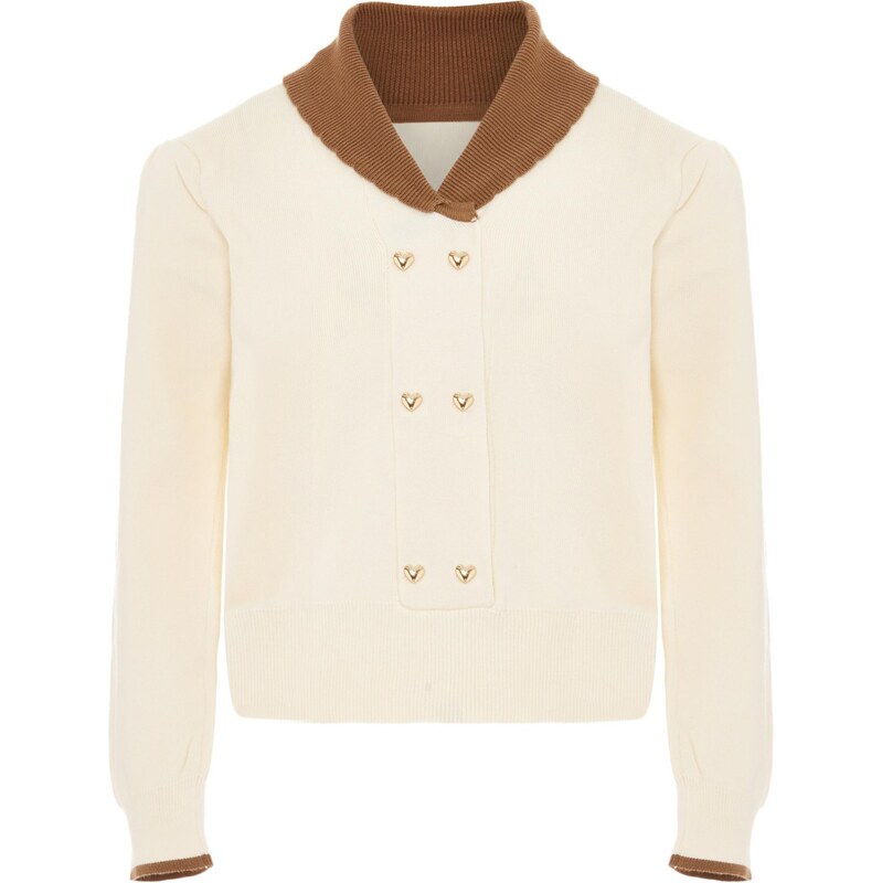 NAEMI Kardigán béžová / hnedá 65870319