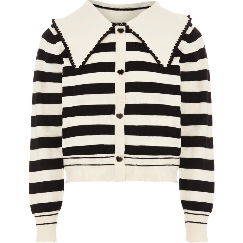 NAEMI Kardigán čierna / biela 65870306