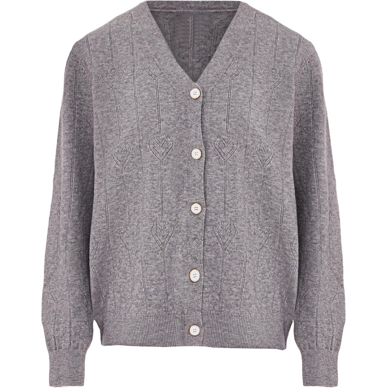 SANIKA Kardigán sivá melírovaná 65870320