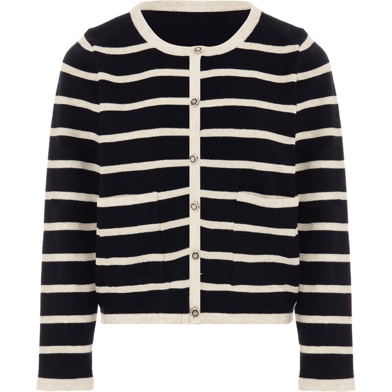 NAEMI Kardigán krémová / námornícka modrá 65870366