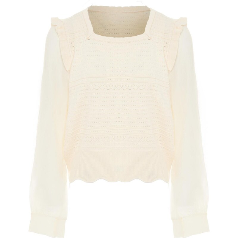 NAEMI Sveter biela ako vlna 65870377