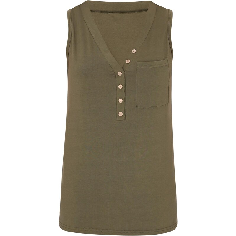 NAEMI Vyšívaný top Fashion Look olivová 65881159