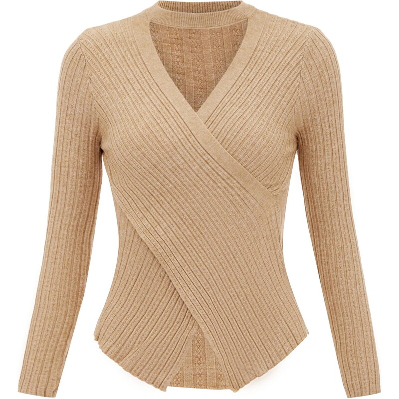 aleva Sveter farba ťavej srsti 65870488