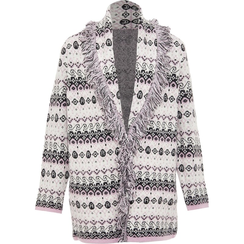 ebeeza Kardigán pastelovo fialová / čierna / biela 65871219