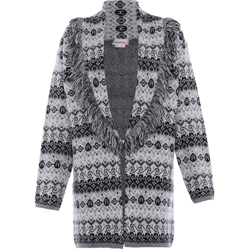 ebeeza Kardigán sivá / čierna 65871220