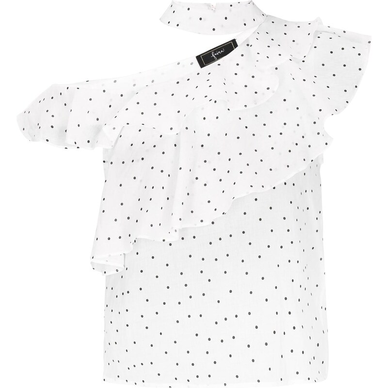 faina Blúzka čierna / šedobiela 66139574