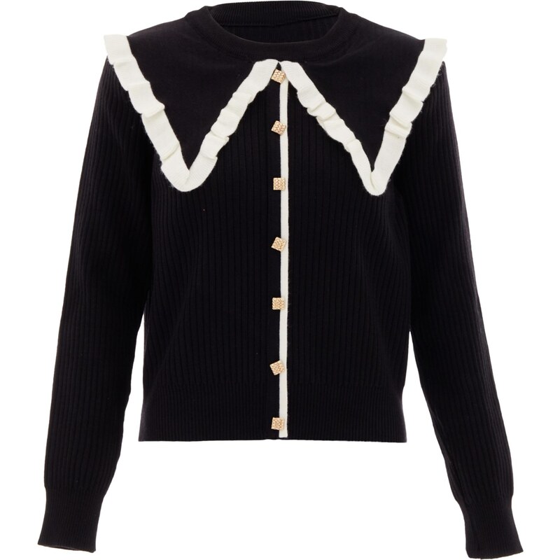 NAEMI Kardigán čierna / biela 65870568