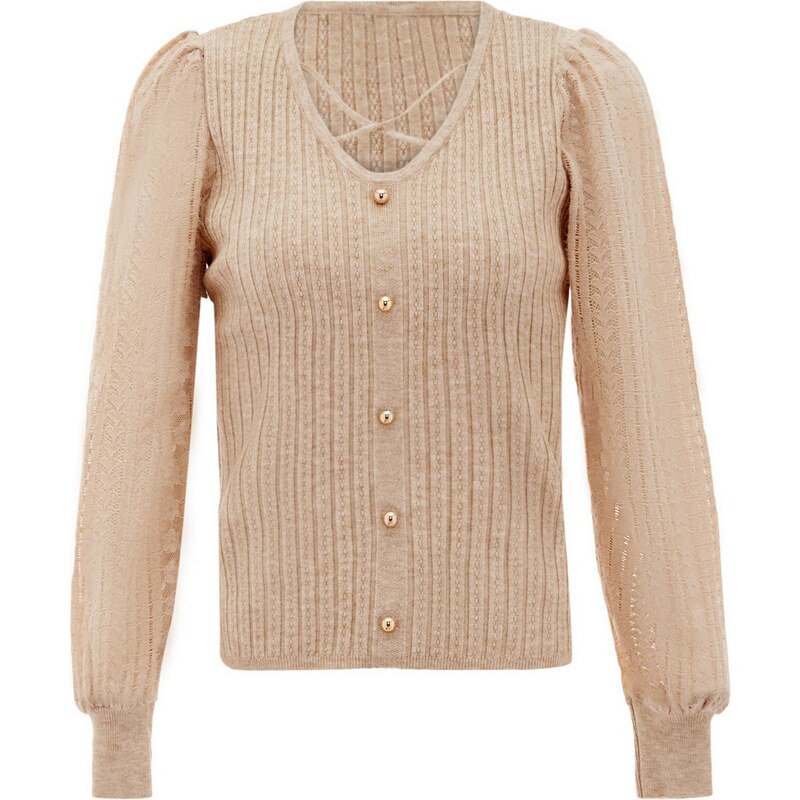 NAEMI Kardigán béžová melírovaná 65870599