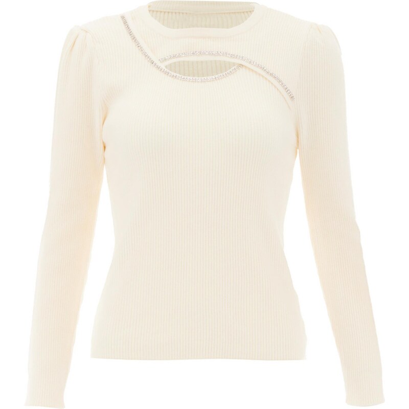 NAEMI Sveter strieborná / biela ako vlna 65870803