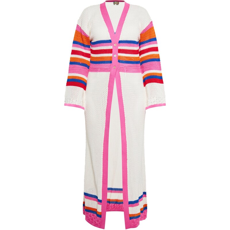 ebeeza Kardigán modrá / oranžová / svetloružová / biela 65871721