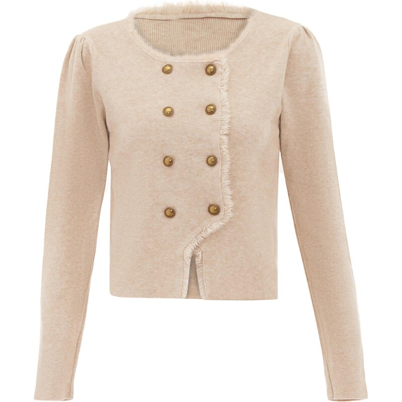 NAEMI Kardigán béžová / zlatá 65870849