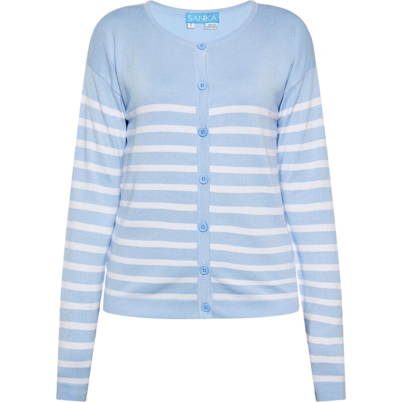 SANIKA Kardigán svetlomodrá / biela 65871762