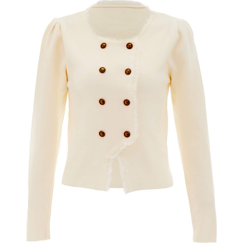 NAEMI Kardigán biela ako vlna 65870872