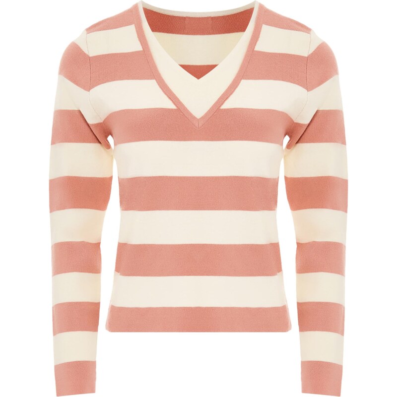 bridgeport Sveter svetlobéžová / koralová 65870916