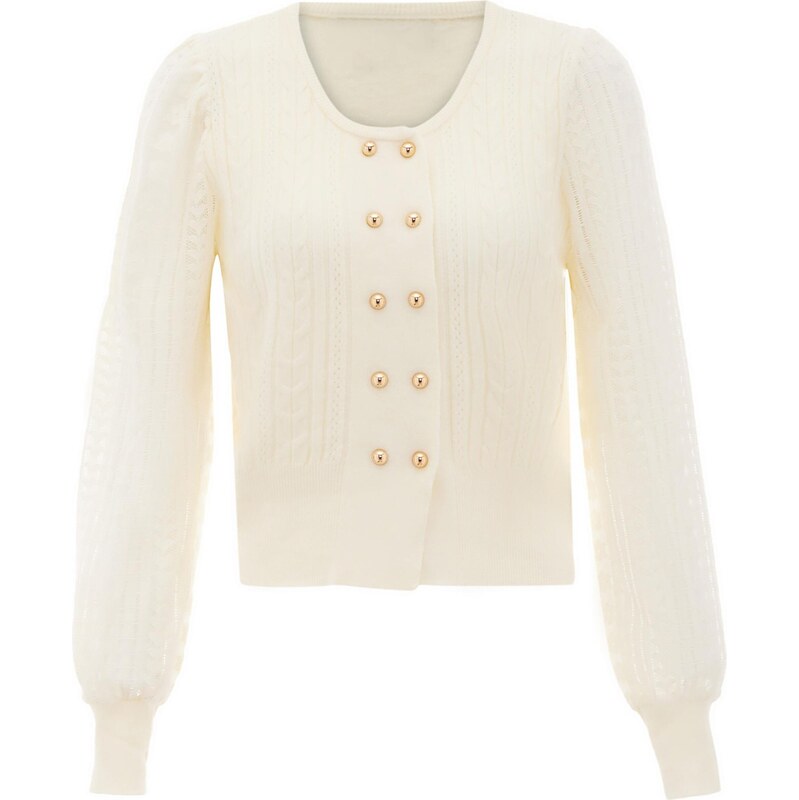 NAEMI Kardigán biela ako vlna 65870882